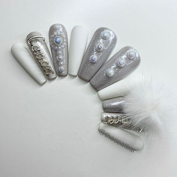 Zodiac Sign Cancer Custom Press On Nails | High Quality Nails | Handmade - Picture 1 of 11